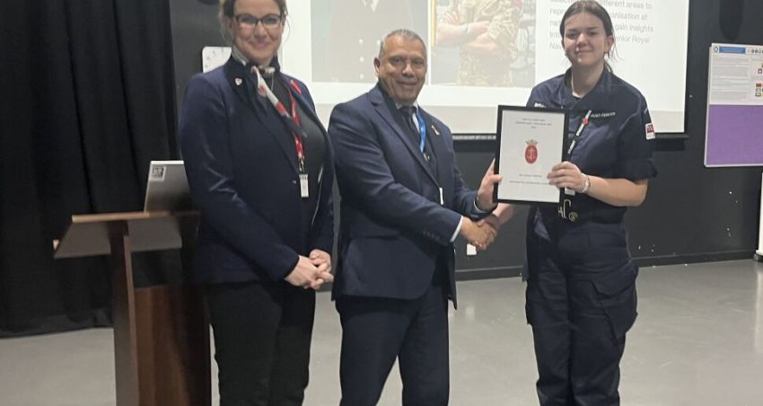 National honour for Northampton International Academy cadet